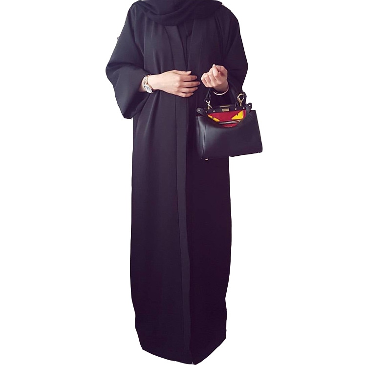 classic traditional plain color open abaya
