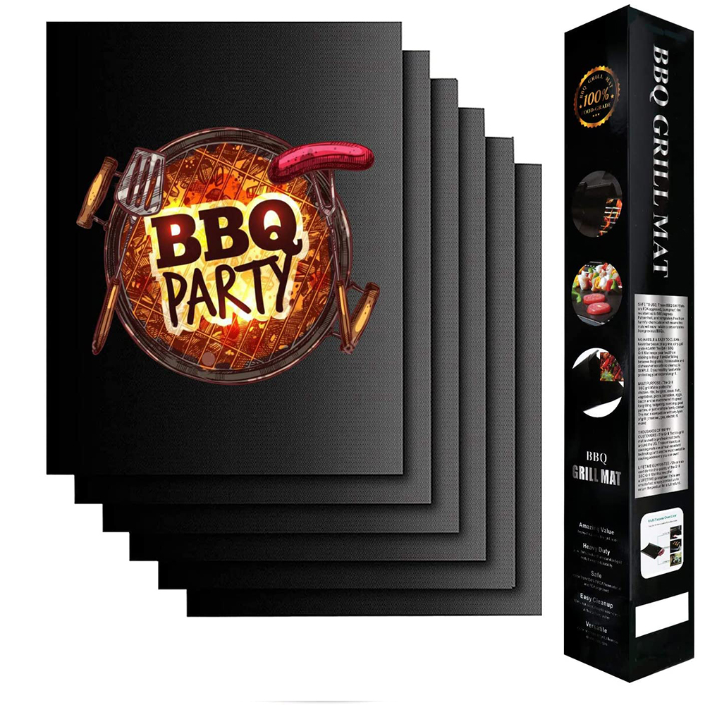 Dongjian Heat Insulation Non Stick PTFE Coated Fiberglass Outdoor Barbeque Grill Mats