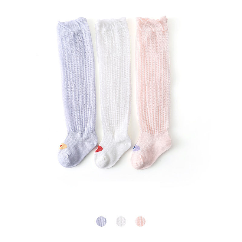 Long Good Quality children Knee High Sleep Ruffle Scrunch Boot Cotton Loose Custom Slouch summer Socks