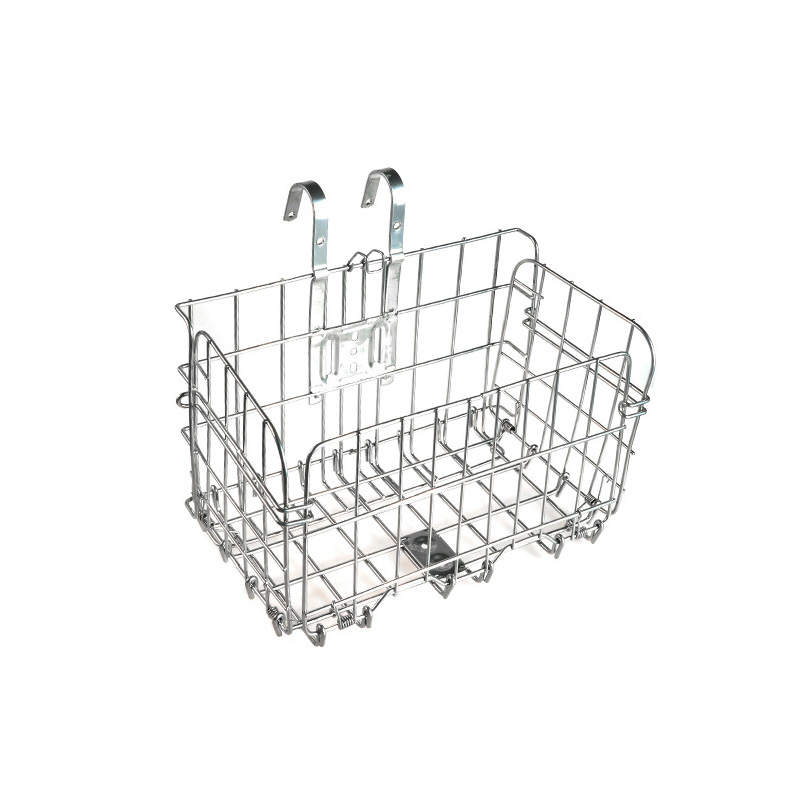 Wholesale Hot sale High Quality Bicycle Black Steel Wire Mesh Steel Wire Bike Basket Front Storage Basket