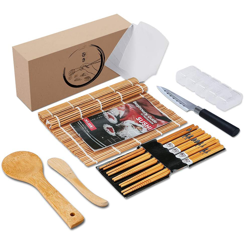 Amazon Лидер продаж DIY, 10 шт., инструмент для приготовления риса из водорослей, набор для приготовления суши, бамбуковый набор для суши, изготовитель оборудование/