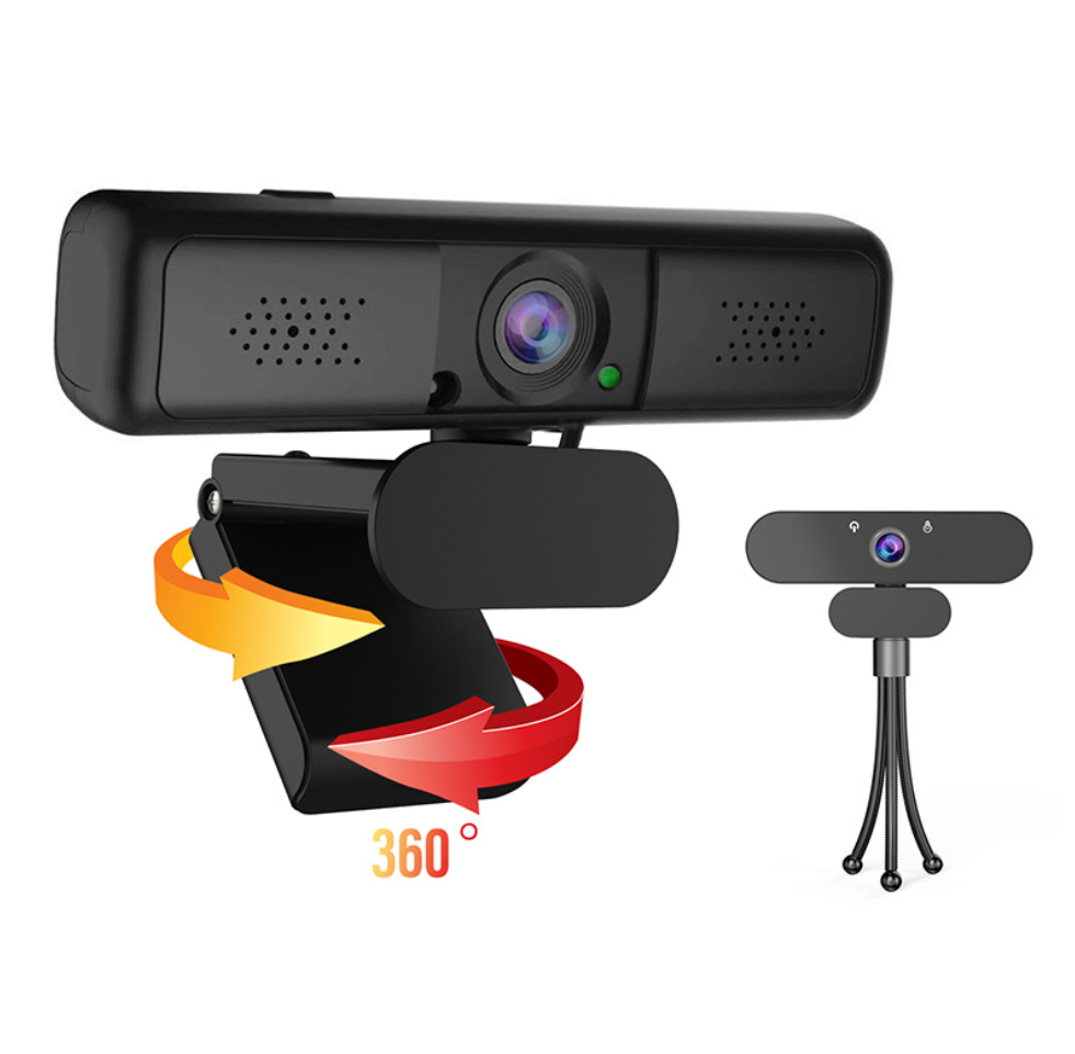 High Definition Rotatable private case HD webcam 1080P dual digital noise cancelling microphone auto focus webcam for meeting