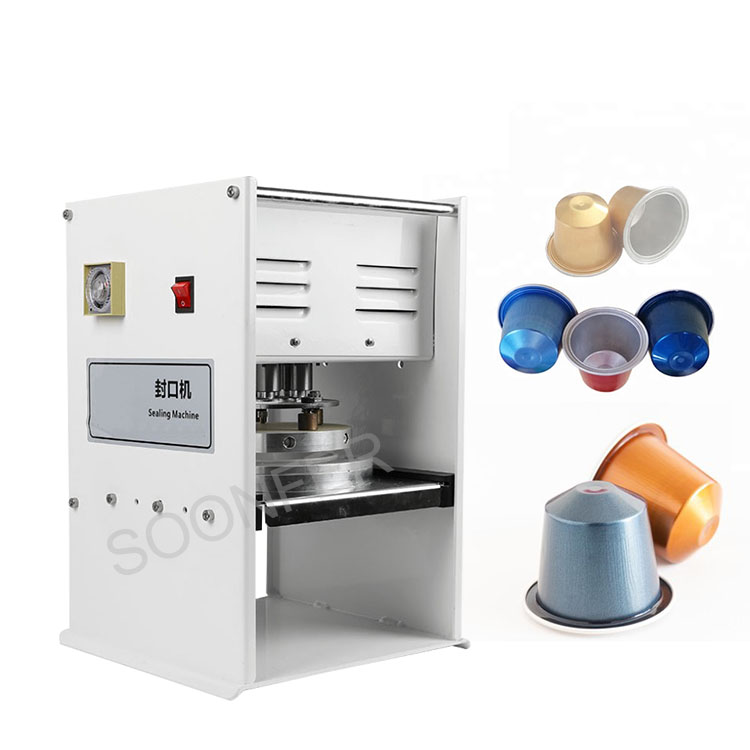 Semi automatic manual plastic cup coffee capsule heat sealing machine