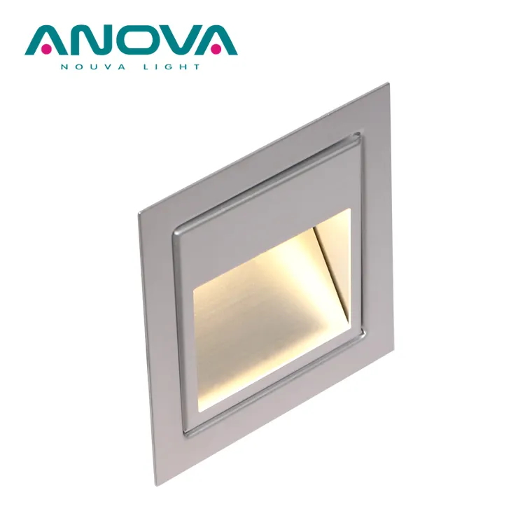 Interior walkway wall light ultra thin dimmable recessed led step and stair light