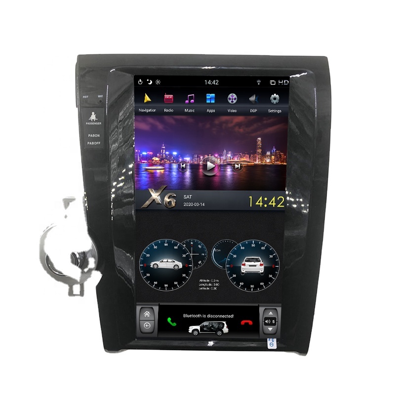 13,6 ''Tesla Style 4 + 64 ГБ Android 9,0 PX6 автомобильный мультимедийный плеер для Toyota Sequoia Tundra 2007-2011 автомобильное аудио Радио стерео
