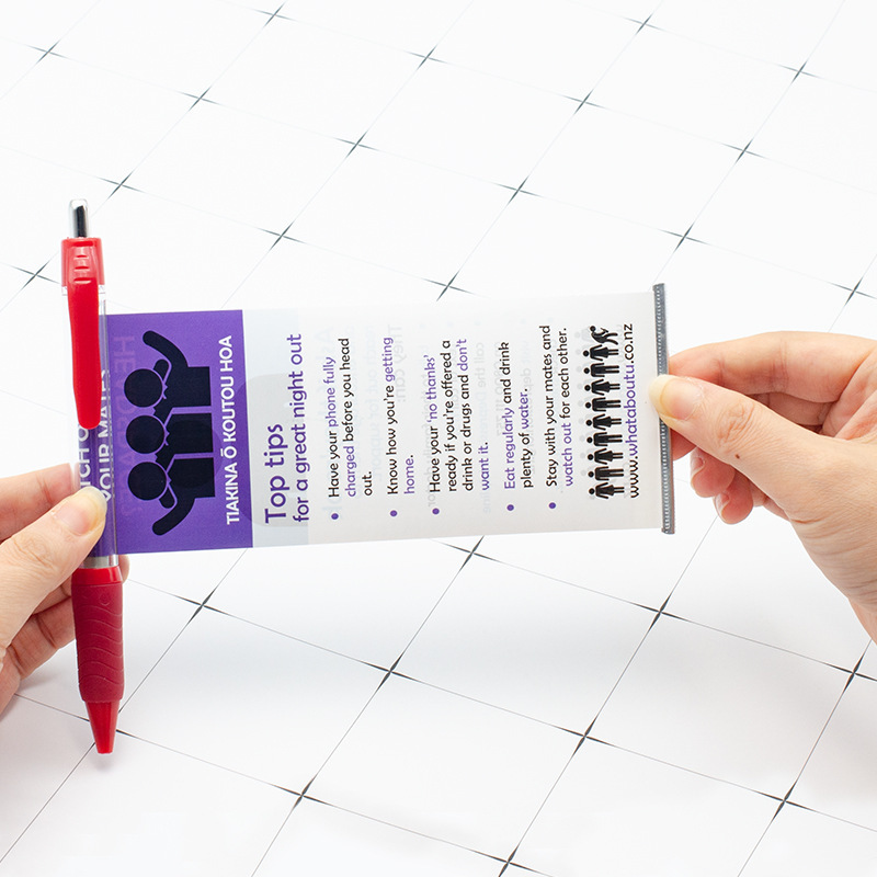 Personalized Cheap Sublimation Writing Plastic Scrolling Banner Pens