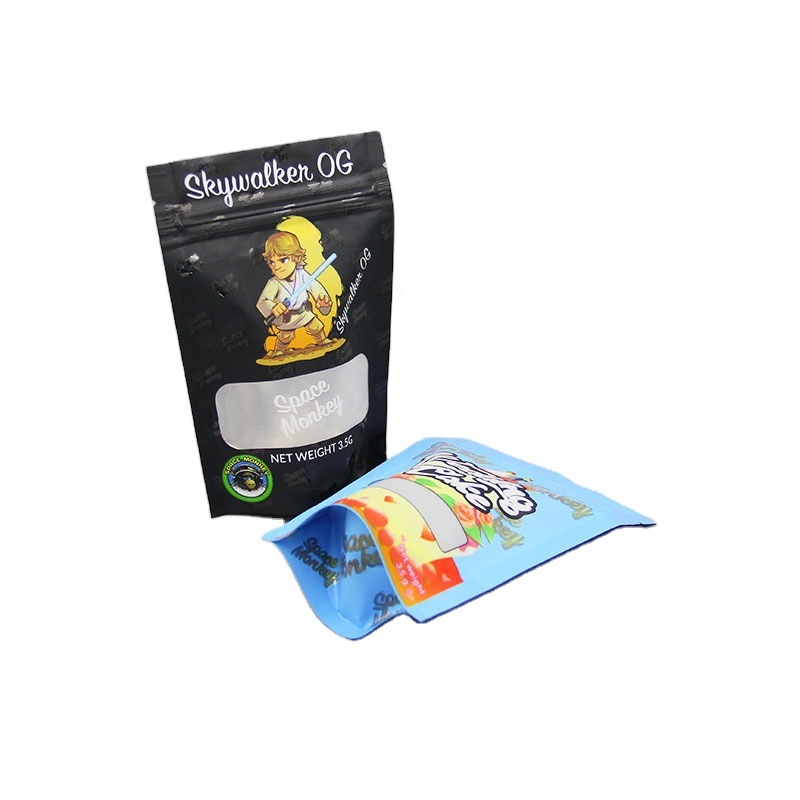 Wholesale smellproof mylar packaging stand up plastic 3.5g bags wedding cake package 500mg LOL edibles gummies bear cookie bags