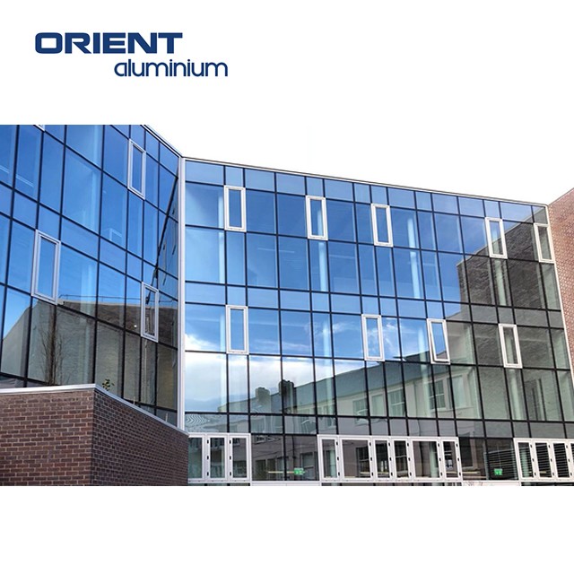 Insulated Glass Curtain Wall Aluminum Alloy Energy Saving Soundproof Reflective Low-e