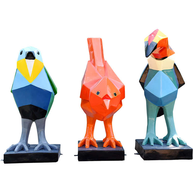 Outdoor Decorative Custom Resin Life Size Big Bird Statue Sculpture Fiberglass Bird Sculpture