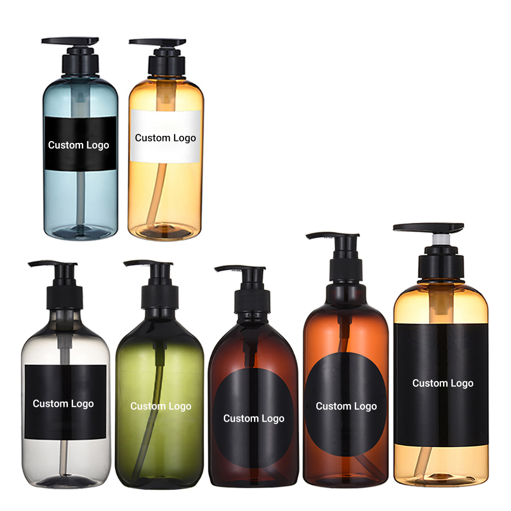 500/1000ml Soap Pump Bottle Dispenser Bathroom Refillable Shampoo Shower Conditioner Container Plastic Empty Bottles