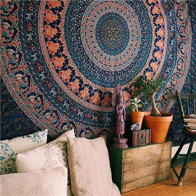 Boho Декор стены Мандала Индии настенный гобелен ткань гобелены психоделический хиппи ночной Луны МАНДАЛА ГОБЕЛЕН Настенный Ковер