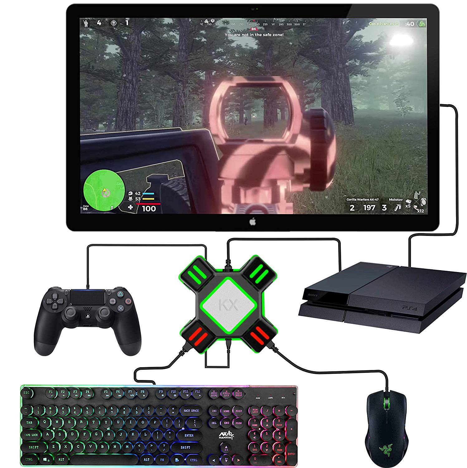 Конверсионная коробка KX для switch Xbox PS4 PS3, игровая ручка, поворотная клавиатура, мышь, преобразователь престолов, аксессуары для контроллеров