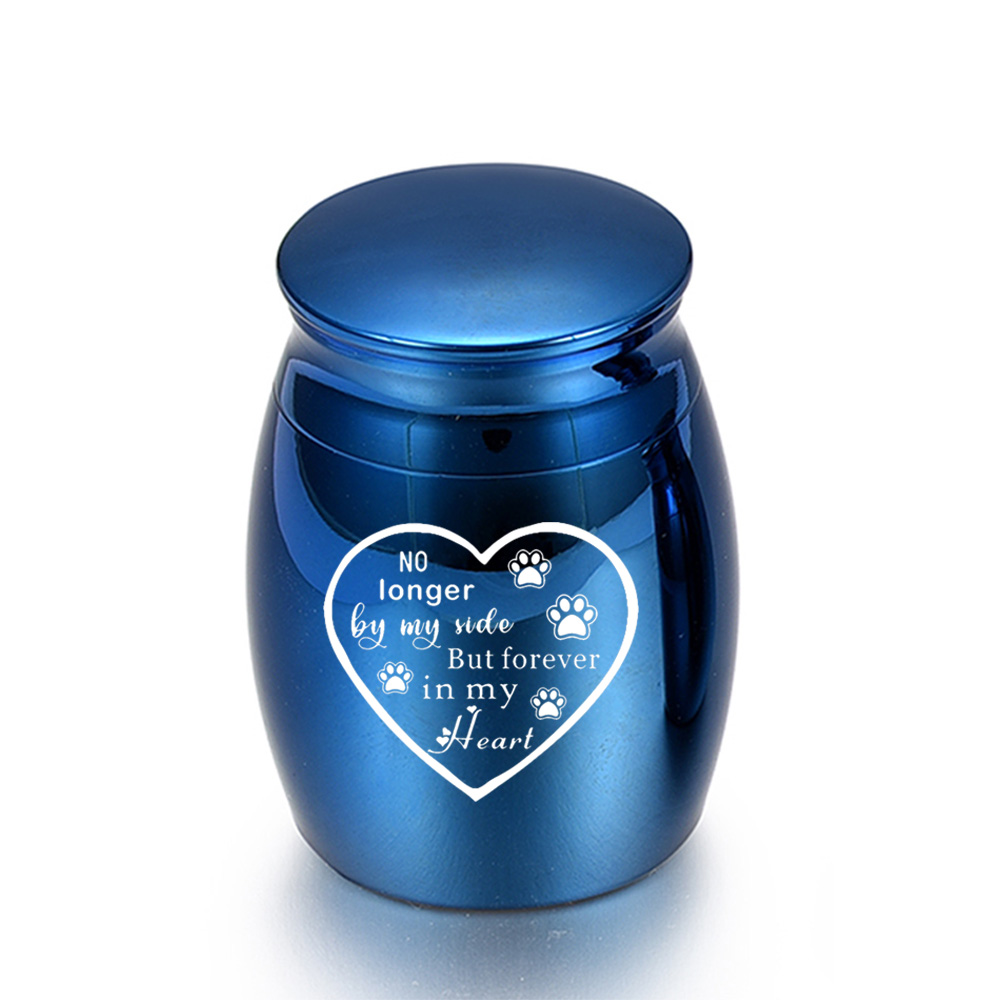 Aluminum Alloy Cremation Ashes Pendant Memorial Pet/Human Funeral Jar Silver with Heart Pattern Perfume Pendant