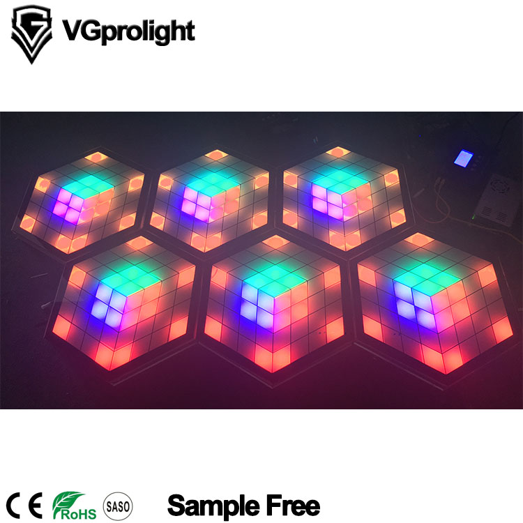 SD контроль LED Epistar алюминиевый сплав магический куб LED танцующий пол 10 мм закаленное стекло