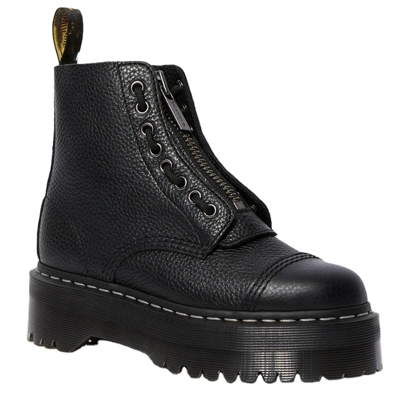 DR. Boots Ladies High Ankle Shoes Platform Comfortable Shoes New Big Size Genuine Leather