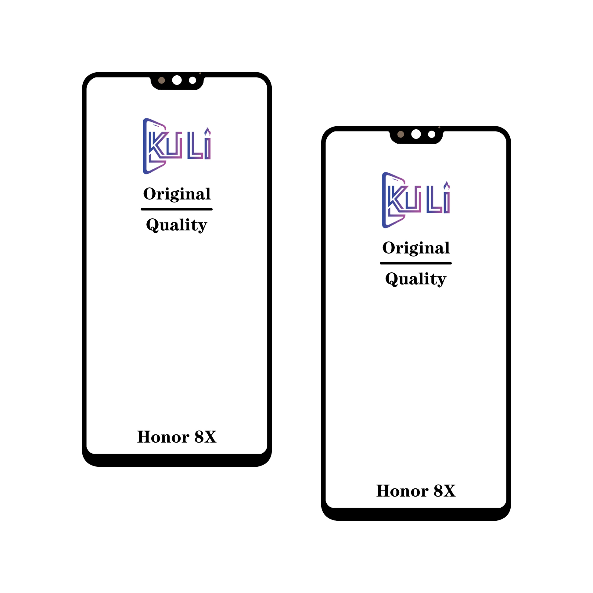 Оригинальный передний экран KULI для Huawei honor 8x, запасные части для мобильного телефона, сенсорное внешнее стекло с OCA, оптовая продажа