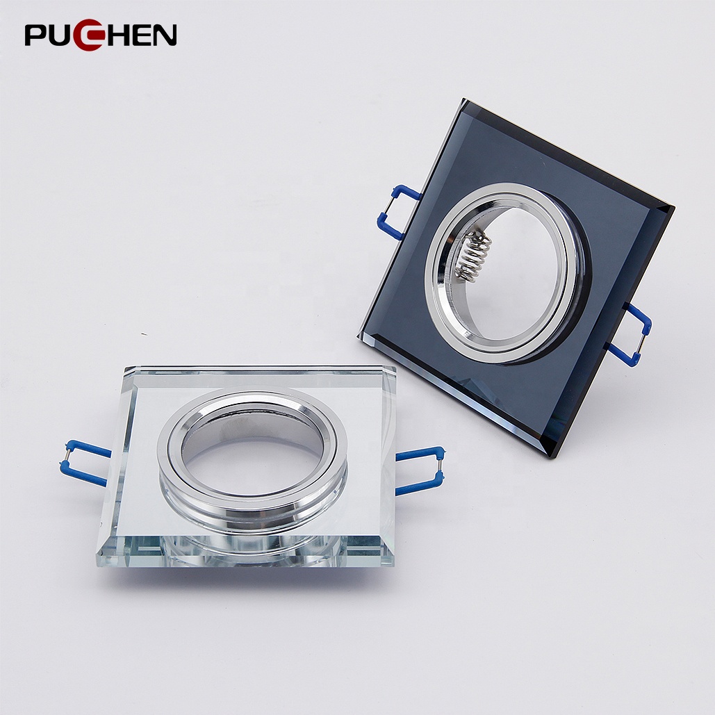 Стеклянные хрустальные фитинги PUCHEN MR16 GU10 GU5.3 фиксированные светодиодные светильники Точечный светильник Встраиваемый светильник для помещений осветительный прибор CE