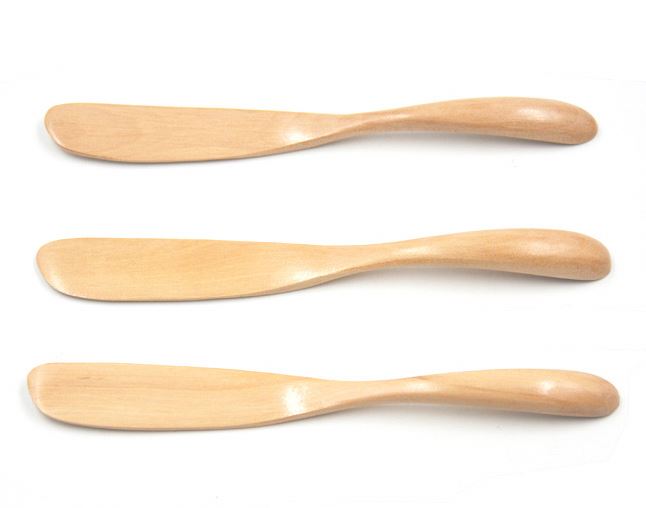 Custom Japanese Kitchen Tableware Vintage Wooden Mini Jam Cheese Butter Cream Spreader Knife For Dinner