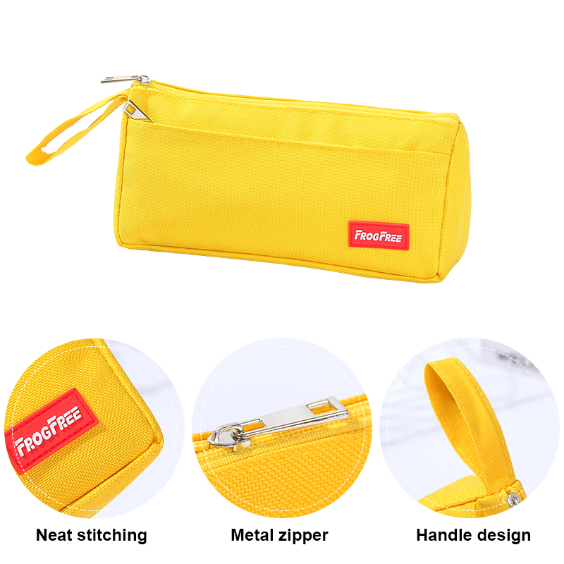 Large capacity Creative Solid color school pencil pouch bags Custom logo Factory wholesale creative pen pencil pouch bag case