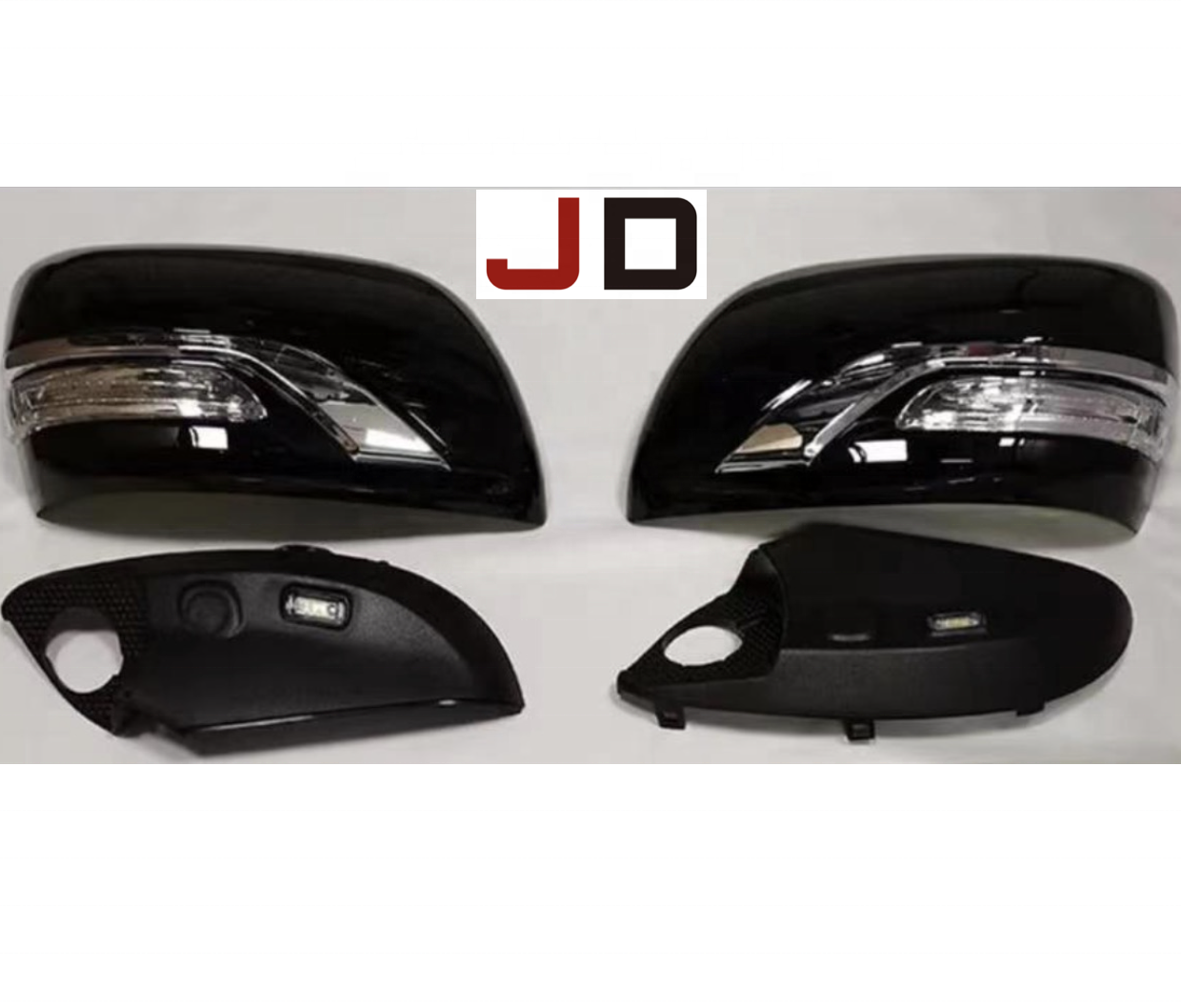 Автомобильная боковая зеркальная крышка JD с задней светодиодной подсветкой, боковая зеркальная Крышка для Land Cruiser FJ200 LC200 2016 2020 2021
