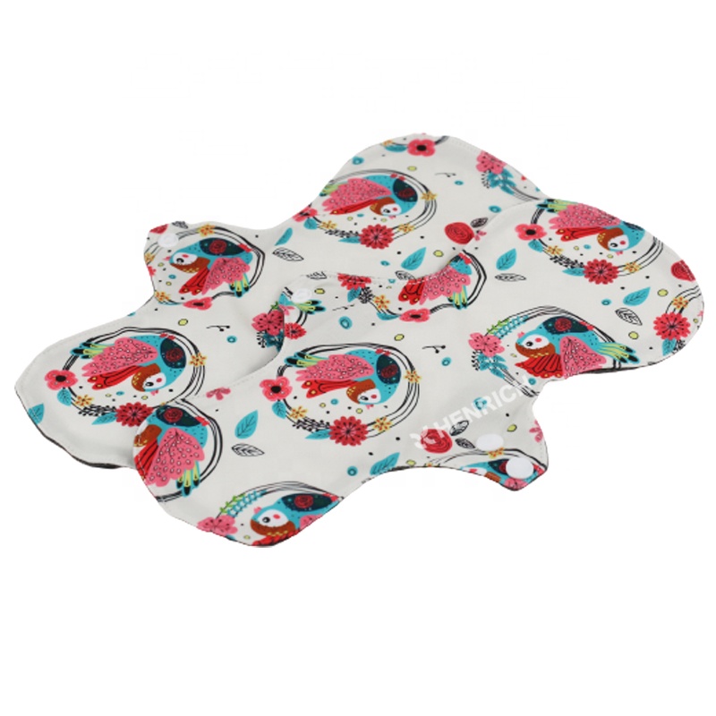 Menstrual Washable Bamboo Fleece Reusable Women Sanitary Napkin Cloth Menstrual Pads Oem Sanitary Pad