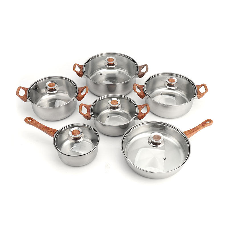12 pcs Stainless Steel Cookware Set Casserole Set Cookware Cheap Cookware
