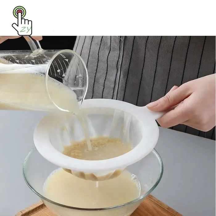 100/200/400 Mesh Kitchen Nut Milk Filter Ultra-fine Mesh Strainer Nylon Mesh Filter Spoon for Soy Milk Coffee Yogurt Strainers