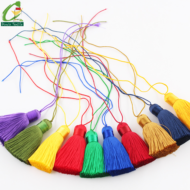 5cm Short fat multi color jewelry gold silk cord tassel