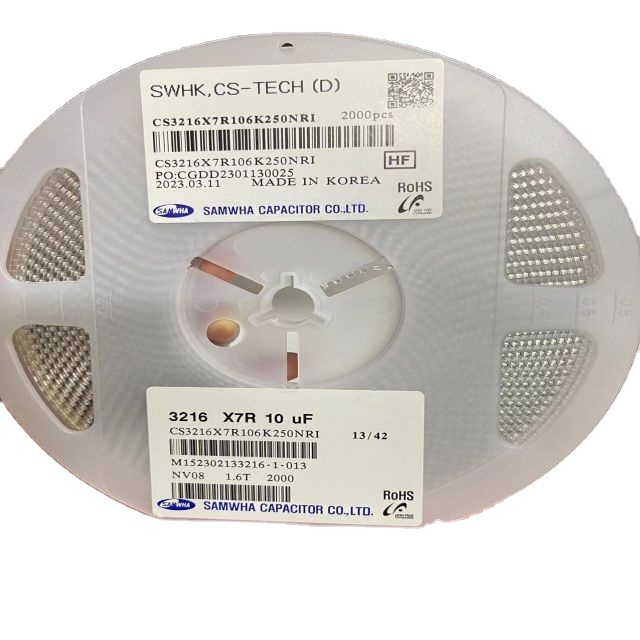 CS3216X7R106K250NTI 10UF 25V 1206 X7R +-10% 3216 керамические конденсаторы