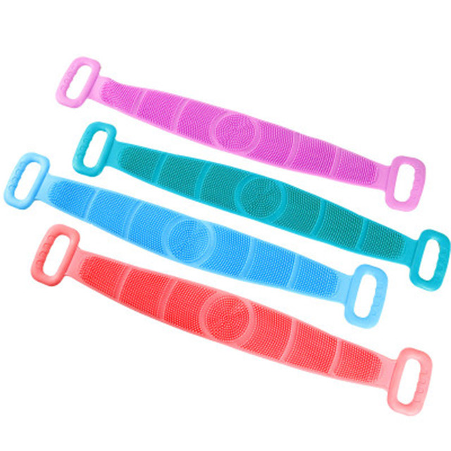 A662 Massage Artifact 76cm Double-sided Pull Back Rub Strip Bath Towel Body Skin Care Strong Silicone Bath Shower Scrub Brush