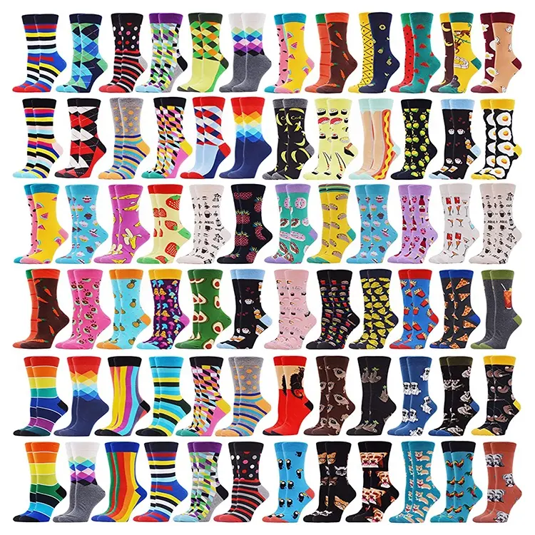 Personalized customization OEM designer casual formal socks, various patterns and colorful socks