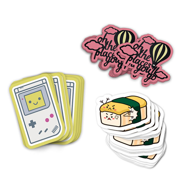 China Wholesale Adhesive PVC Custom Die Cut Vinyl Stickers Printing,Waterproof Cute Logo Design Cartoon Sticker