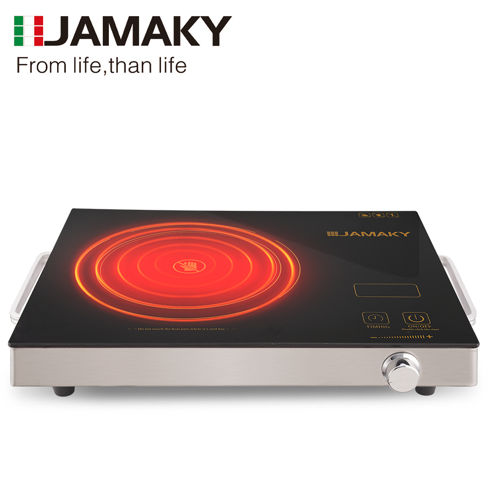 Горячая Распродажа, электрическая Одиночная плита JAMAKY 2800 Вт, цифровая горелка с сенсорным управлением, инфракрасная плита и индукционная плита