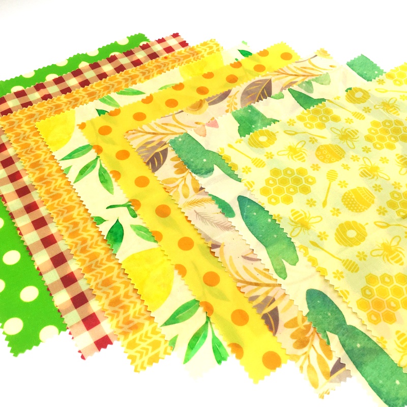 Factory price Amazon eco friendly GOTS organic cotton beeswax wrap for food storage
