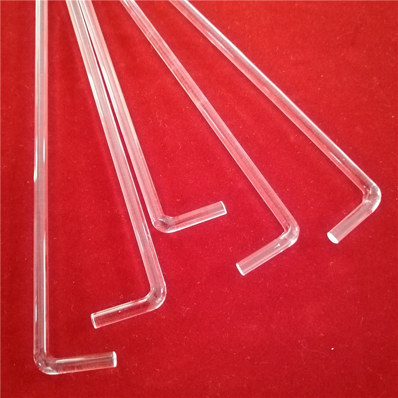 Small diameter polishing customize curved clear quartz glass rod