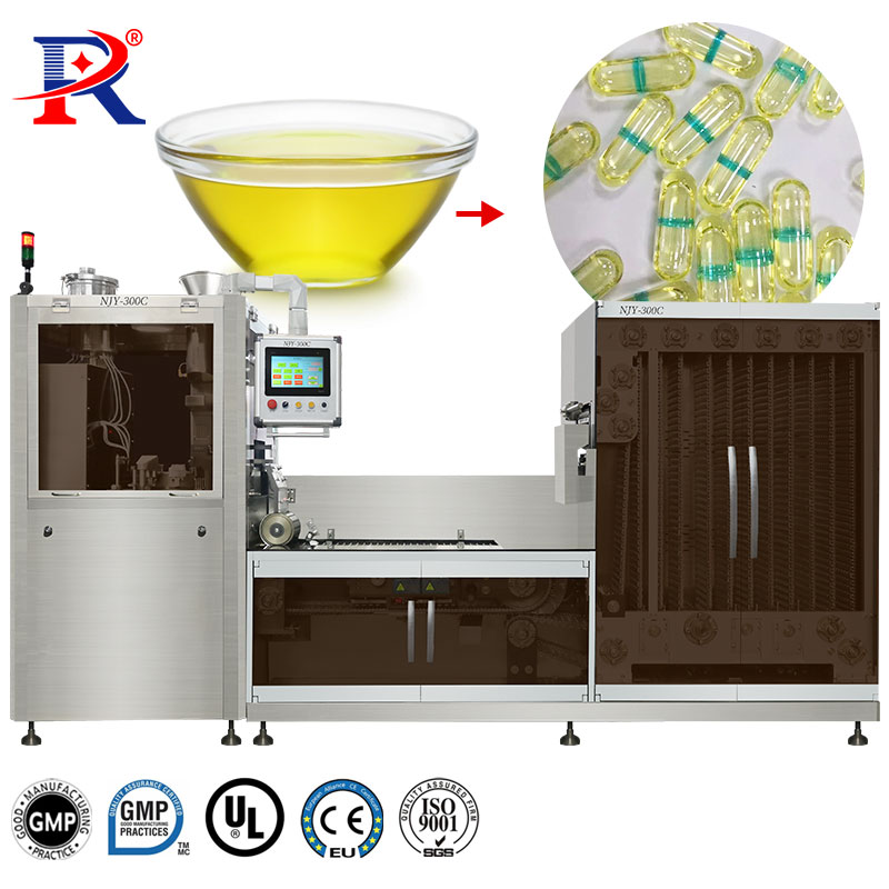 NJY 300C Automatic Capsule Filler Size 00 3# Oil Hard Gel Capsule Filling Machine For Liquid