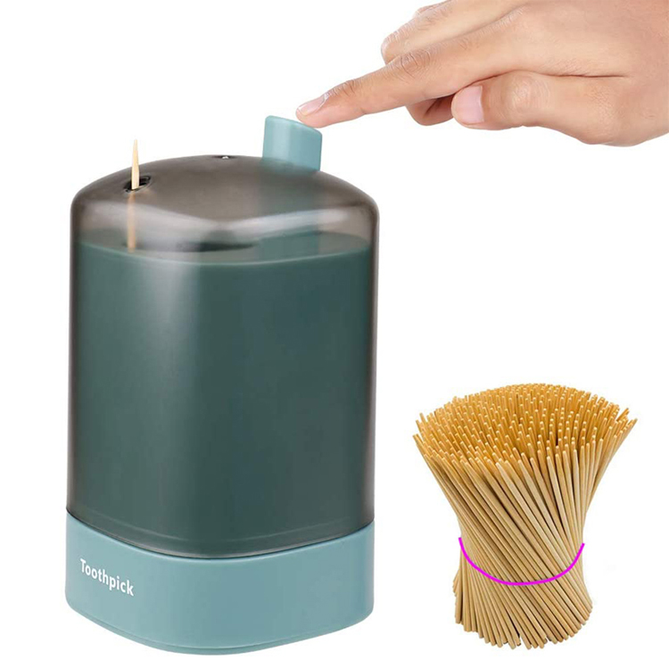 Toothpick Holder Dispenser Semi-Automatic Toothpick Dispenser Storage Box with 400pcs