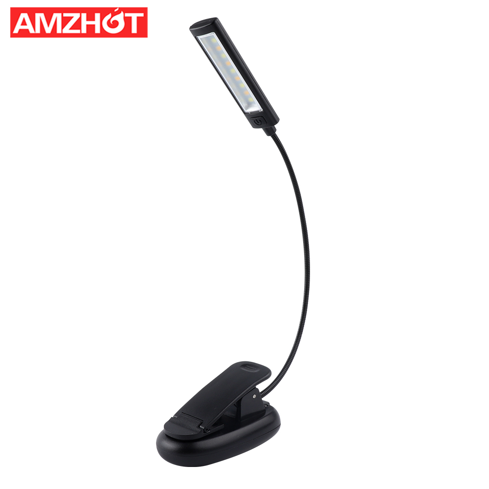 G01-0567 9 LED USB аккумуляторная лампа для чтения гибкая лампа для чтения, лампа для чтения легкий зажим с 3 настройками яркости лампа для чтения
