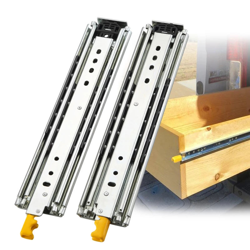 1500mm Long 227kg Heavy Duty Push Lock High Temperature-resistant Cold Rolled Steel Ball Bearing Telescopic Channel Drawer Slide