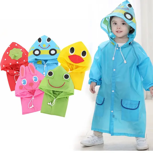 Cute Kids Raincoat Cartoon Animal Waterproof Kids Raincoat For children Rain Coat
