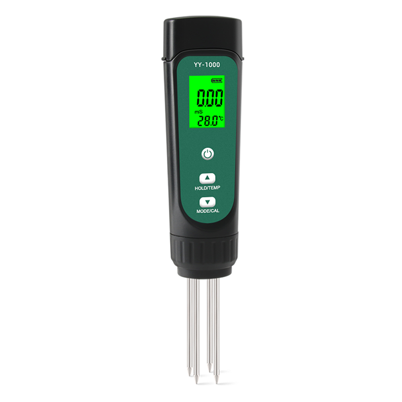 YY-1000 3-in-1 Soil EC Temperature and Moisture Tester Conductivity Meter with Backlight Agricultural Measuring Tool