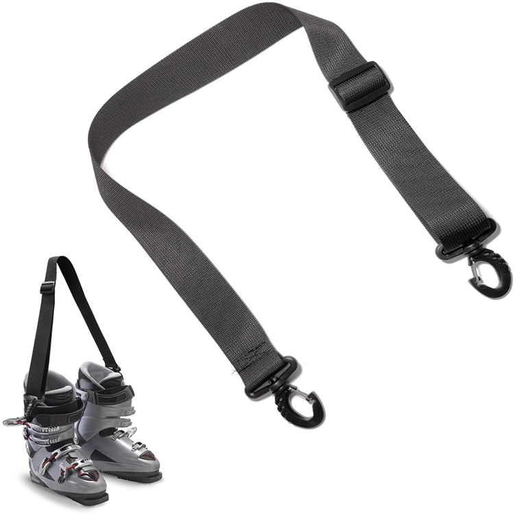 Strong nylon adjustable ski shoulder carrier strap for snowboard boot ice roller skates