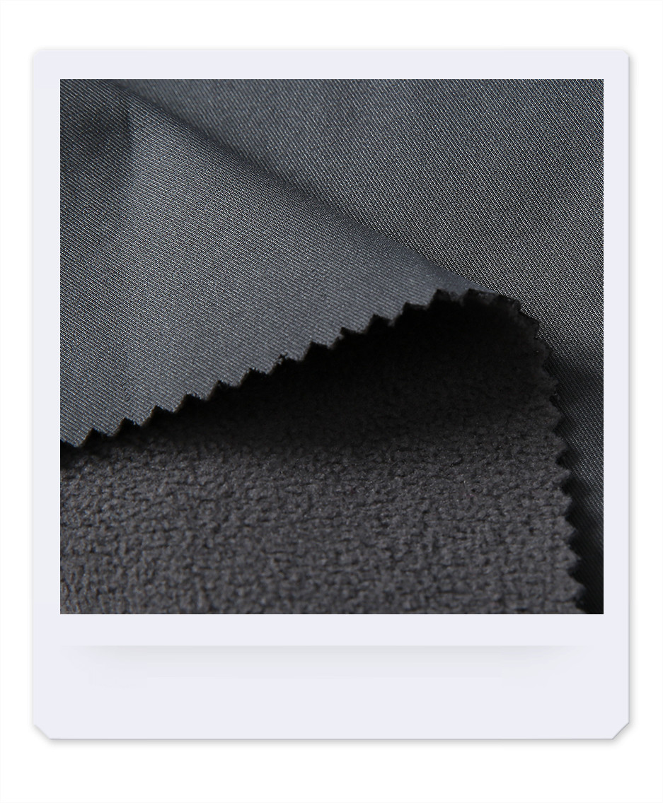 mechanical stretch functional bonded woven fabric with TPU membrane microfiber polar fleece for softshell