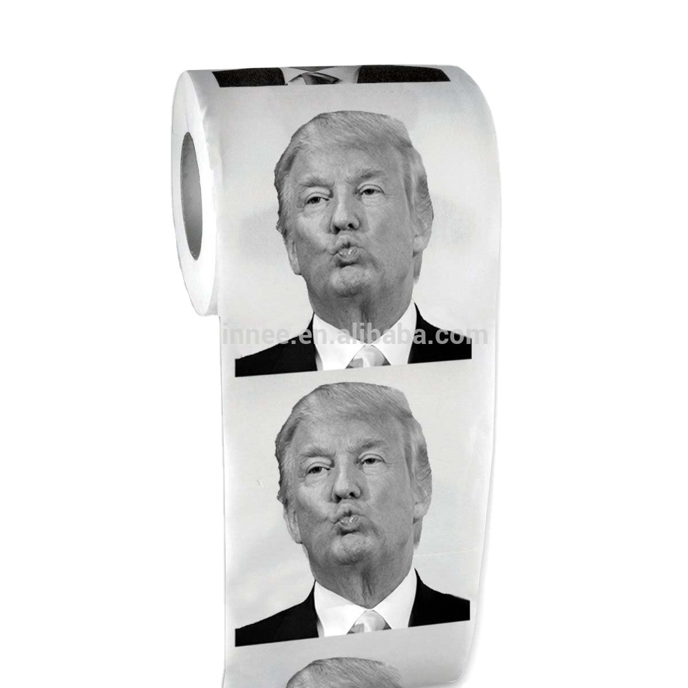 Подарочная туалетная бумага с принтом Дональда Трампа
