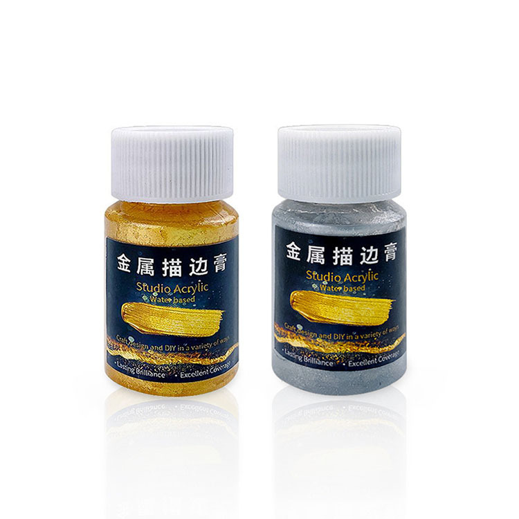 YS Gold Metallic Acrylic Paint Waterproof Not Faded for Statuary Coloring DIY Hand Painted Clothes Liquid Graffiti Pigments