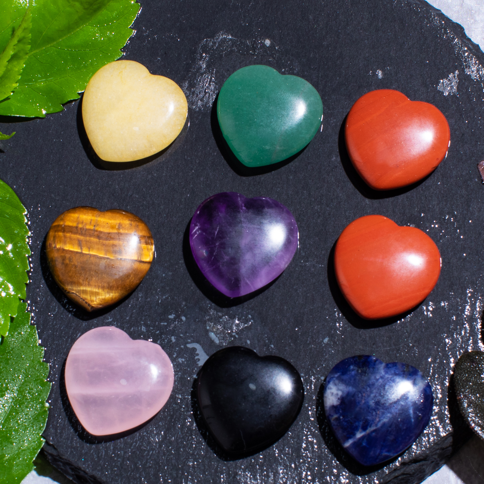 Natural Crystal Heart Love Shape Healing Stone Puffy Thumb Pocket Gemstone for Healing Energy Meditation Chakra Balancing Reiki
