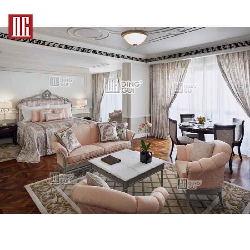 Luxury villa soft sofa bedroom bed high-end furniture