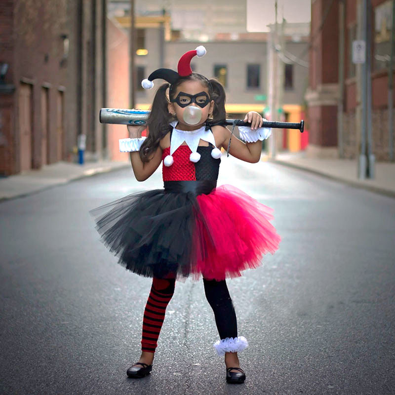 Tutu Girl Tulle Dress Superhero Cool Halloween Christmas Costumes Tutu Dresses For Girls Birthday Party