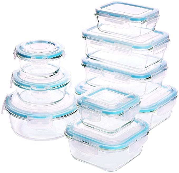 leakproof lunch boxes 18 pcs set glass tiffin bento box kitchen containers