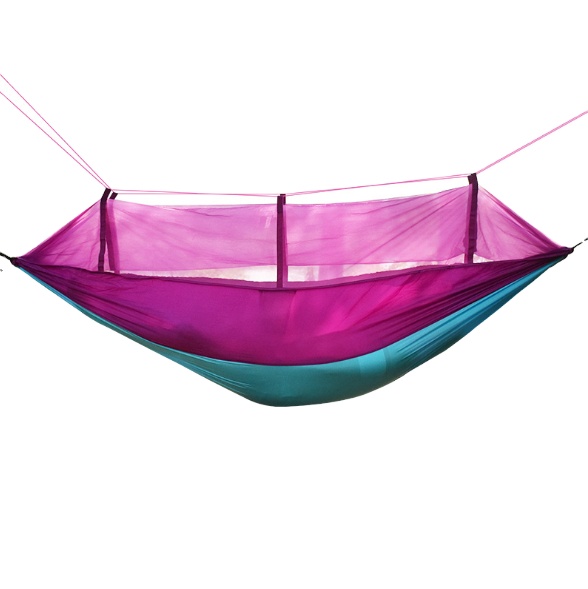 Camping used hammock with removable mosquito net